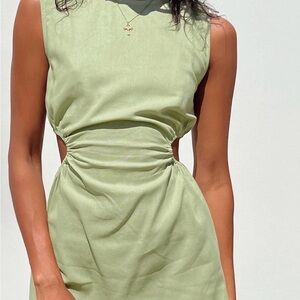 Princess Polly Light Green Cut-Out Midi Dress